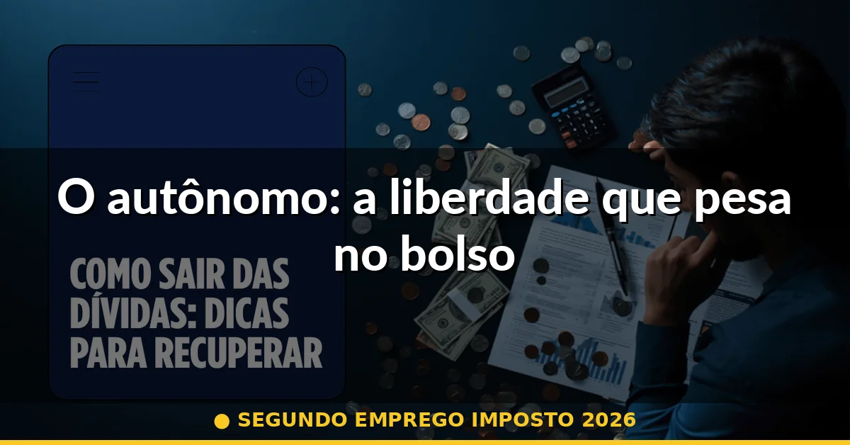 O autônomo: a liberdade que pesa no bolso — segundo emprego imposto 2026
