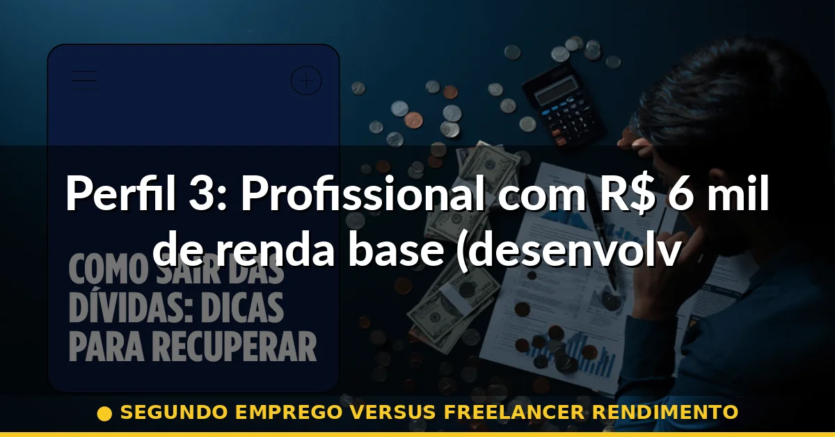 Perfil 3: Profissional com R$ 6 mil de renda base (desenvolvedor, engenheiro) — segundo emprego versus freelancer rendimento