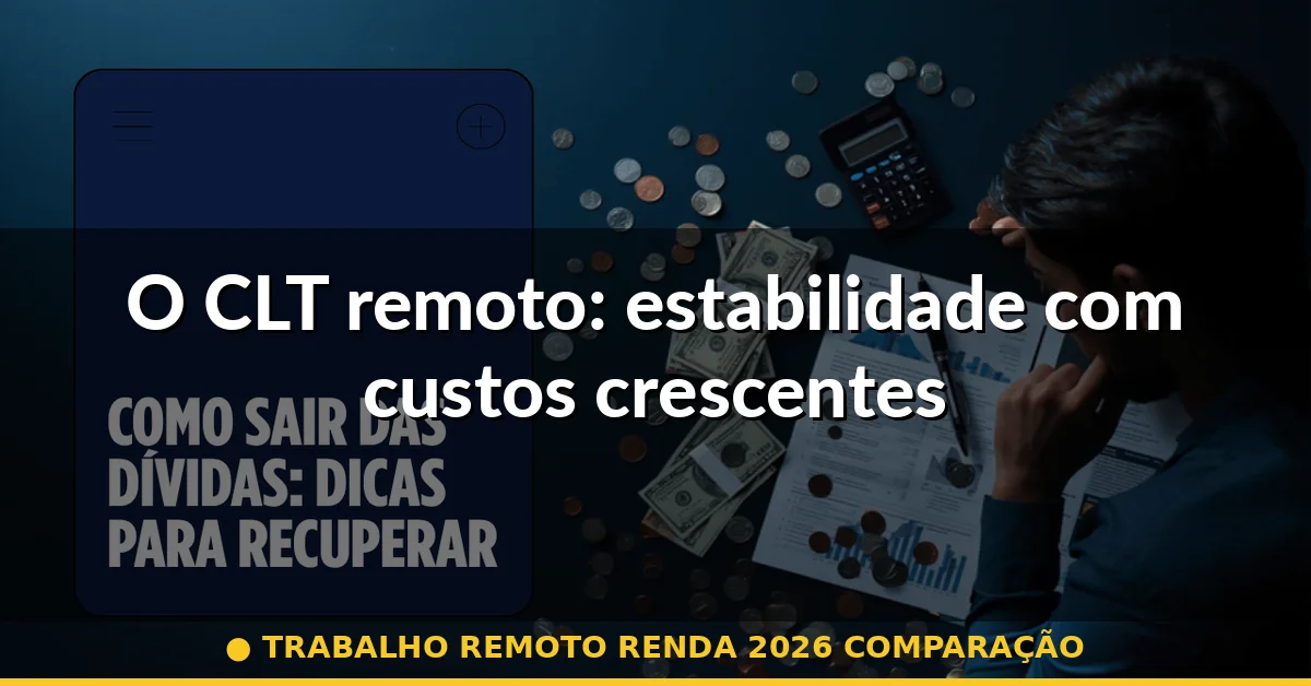 O CLT remoto: estabilidade com custos crescentes — trabalho remoto renda 2026 comparação
