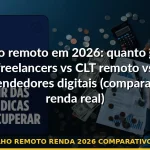 trabalho remoto renda 2026 comparativo ganhos — Guia completo 2026