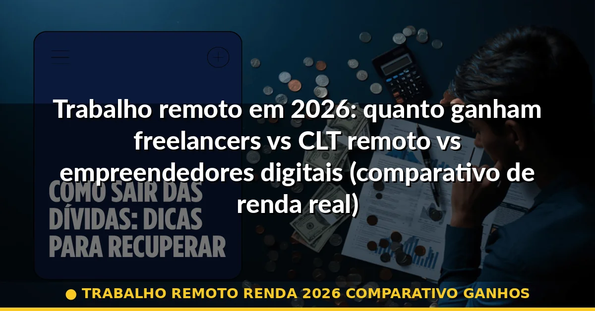 trabalho remoto renda 2026 comparativo ganhos — Guia completo 2026