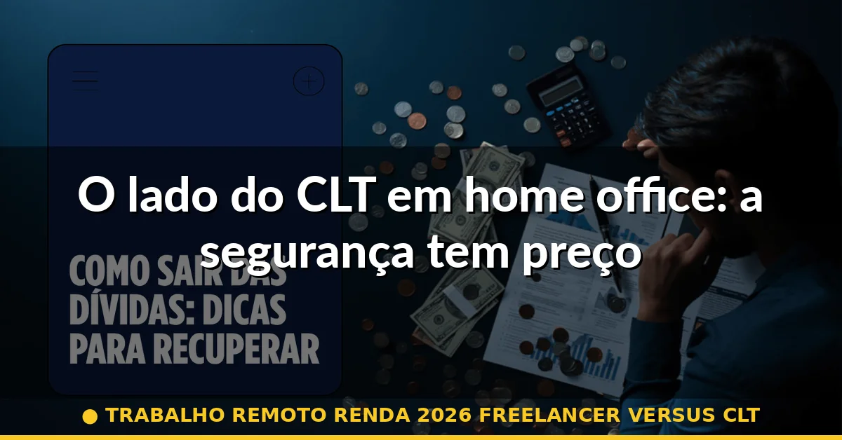 O lado do CLT em home office: a segurança tem preço — trabalho remoto renda 2026 freelancer versus clt