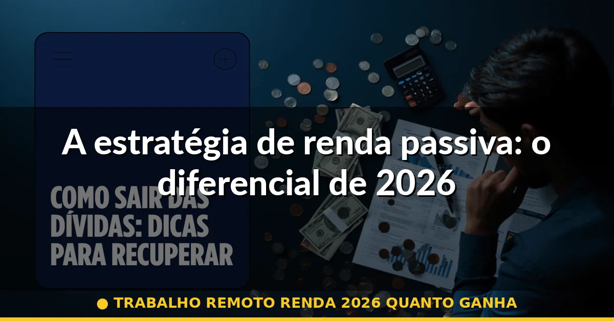 A estratégia de renda passiva: o diferencial de 2026 — trabalho remoto renda 2026 quanto ganha