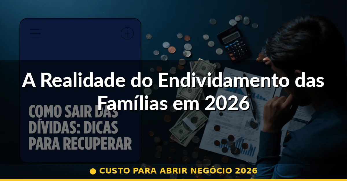 A Realidade do Endividamento das Famílias em 2026 — custo para abrir negócio 2026