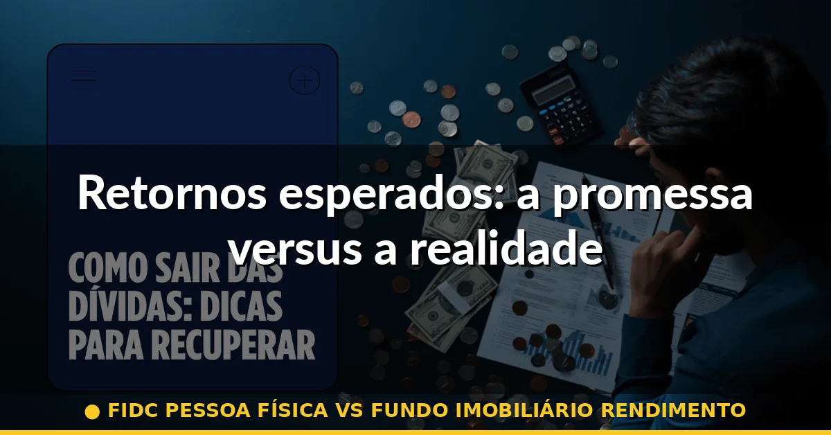 Retornos esperados: a promessa versus a realidade — fidc pessoa física vs fundo imobiliário rendimento