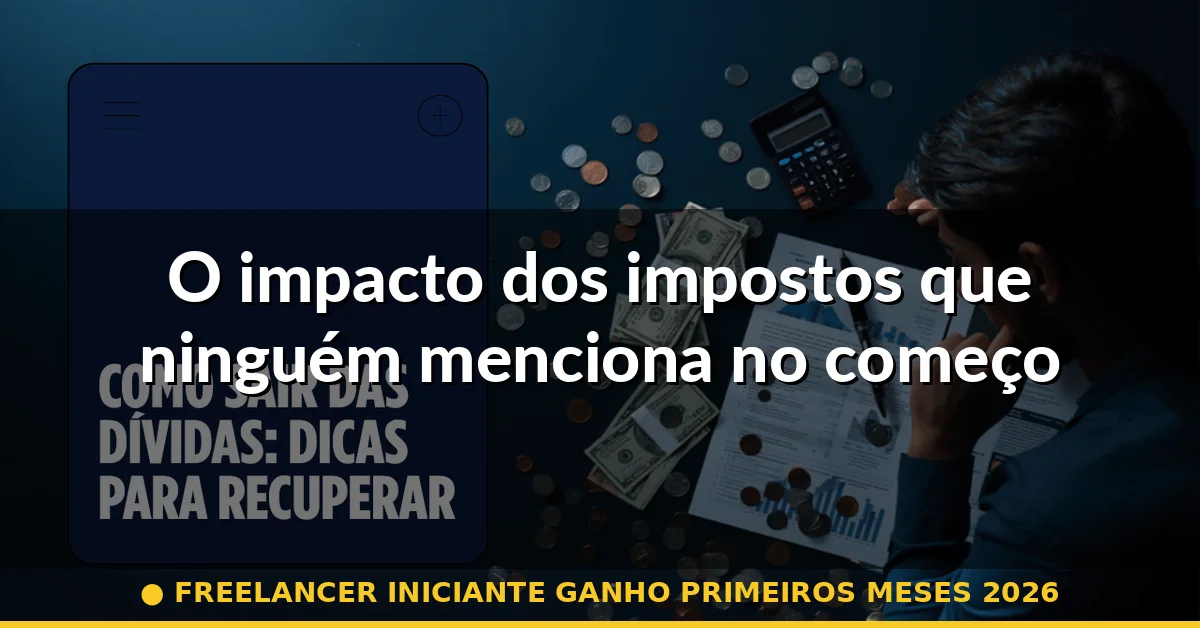 O impacto dos impostos que ninguém menciona no começo — freelancer iniciante ganho primeiros meses 2026