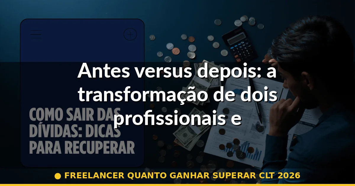 Antes versus depois: a transformação de dois profissionais em 2026 — freelancer quanto ganhar superar clt 2026