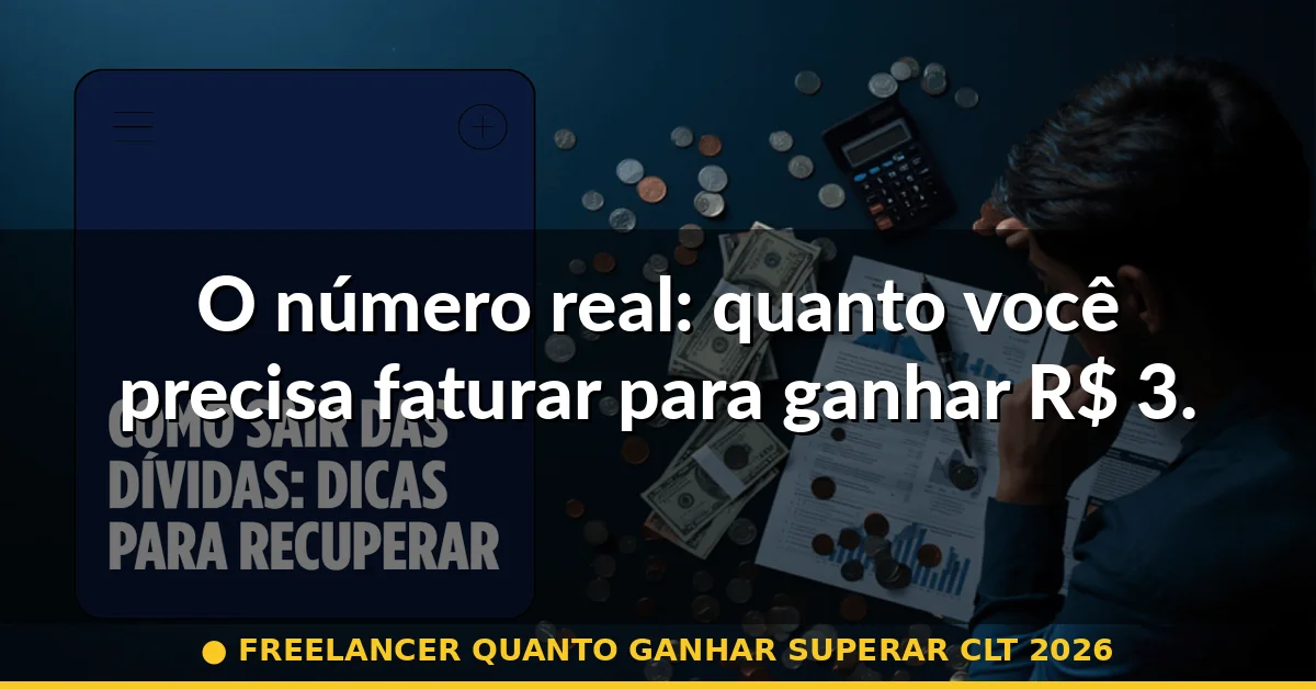 O número real: quanto você precisa faturar para ganhar R$ 3.500 líquidos — freelancer quanto ganhar superar clt 2026