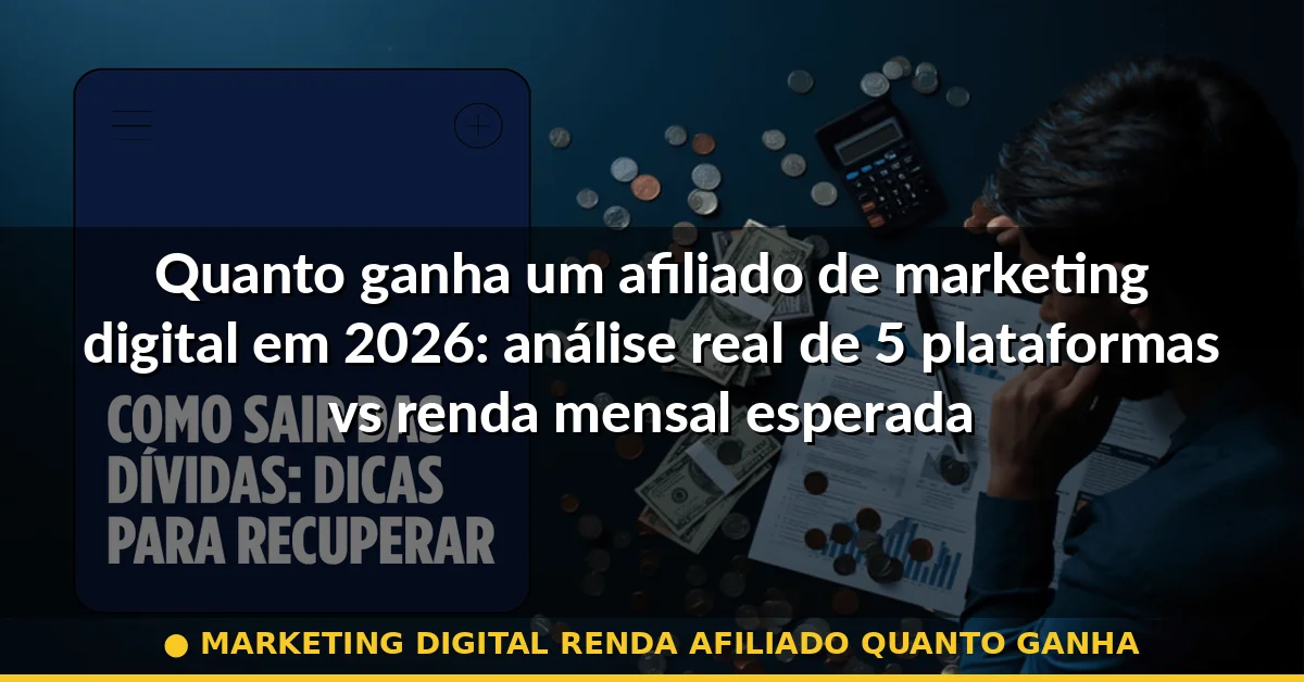 marketing digital renda afiliado quanto ganha — Guia completo 2026
