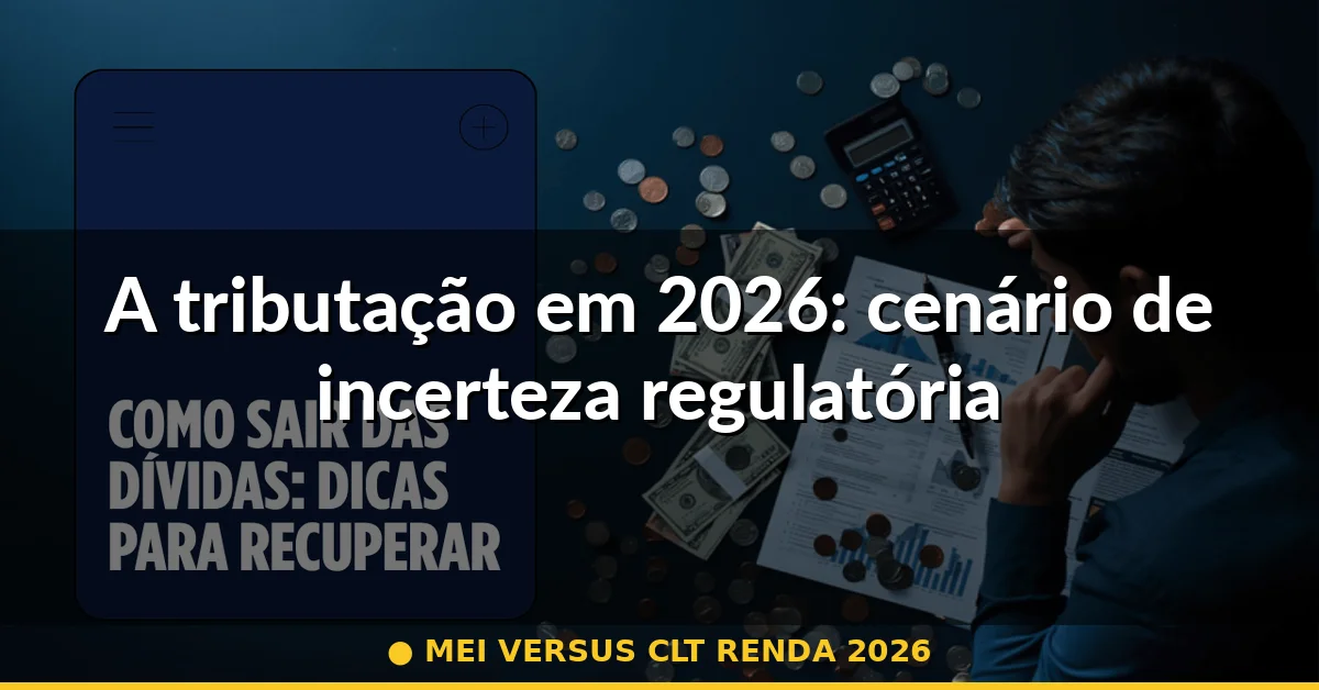 A tributação em 2026: cenário de incerteza regulatória — mei versus clt renda 2026