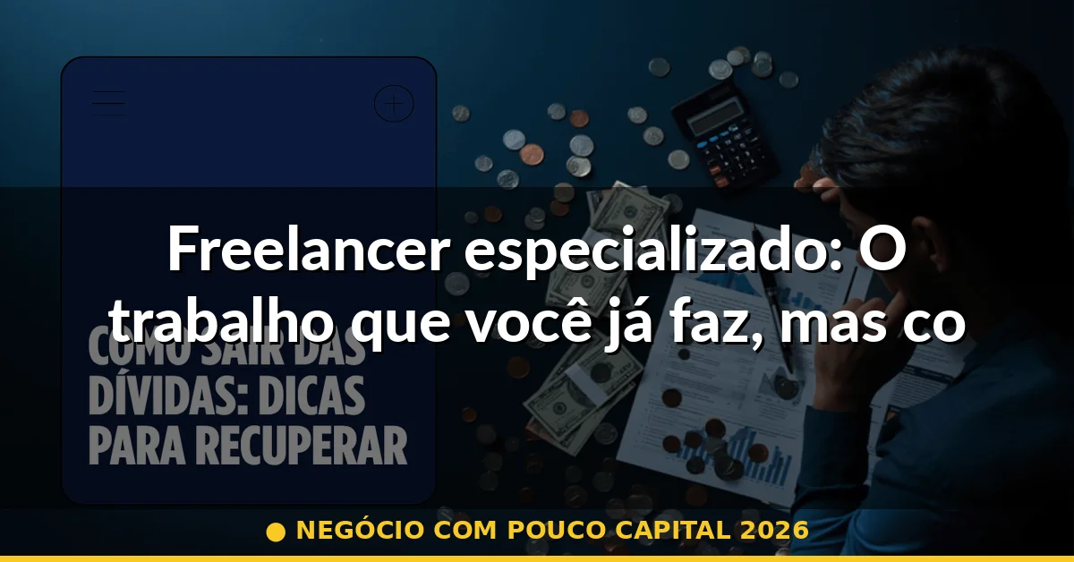Freelancer especializado: O trabalho que você já faz, mas como patrão — negócio com pouco capital 2026
