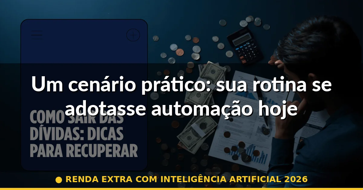Um cenário prático: sua rotina se adotasse automação hoje — renda extra com inteligência artificial 2026