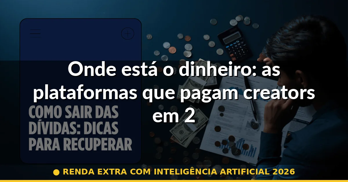 Onde está o dinheiro: as plataformas que pagam creators em 2026 — renda extra com inteligência artificial 2026