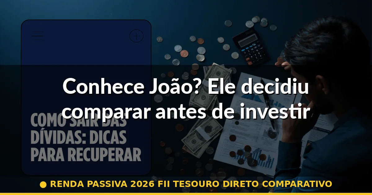 Conhece João? Ele decidiu comparar antes de investir — renda passiva 2026 fii tesouro direto comparativo