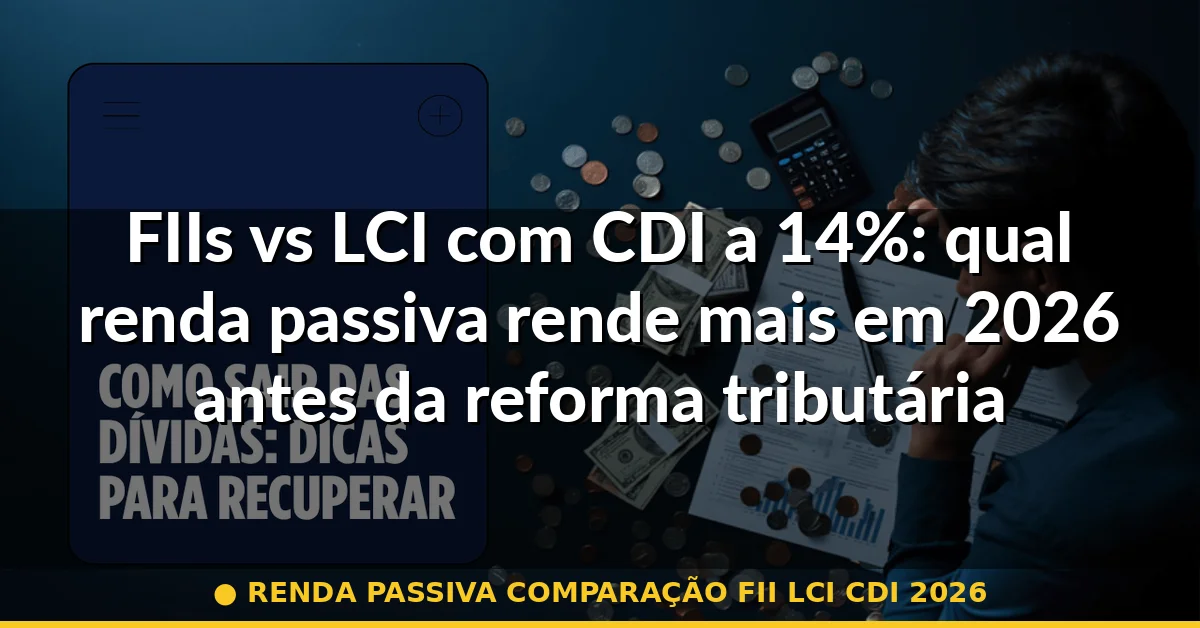 renda passiva comparação fii lci cdi 2026 — Guia completo 2026