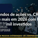 renda passiva dividendos cri comparativo 2026 — Guia completo 2026