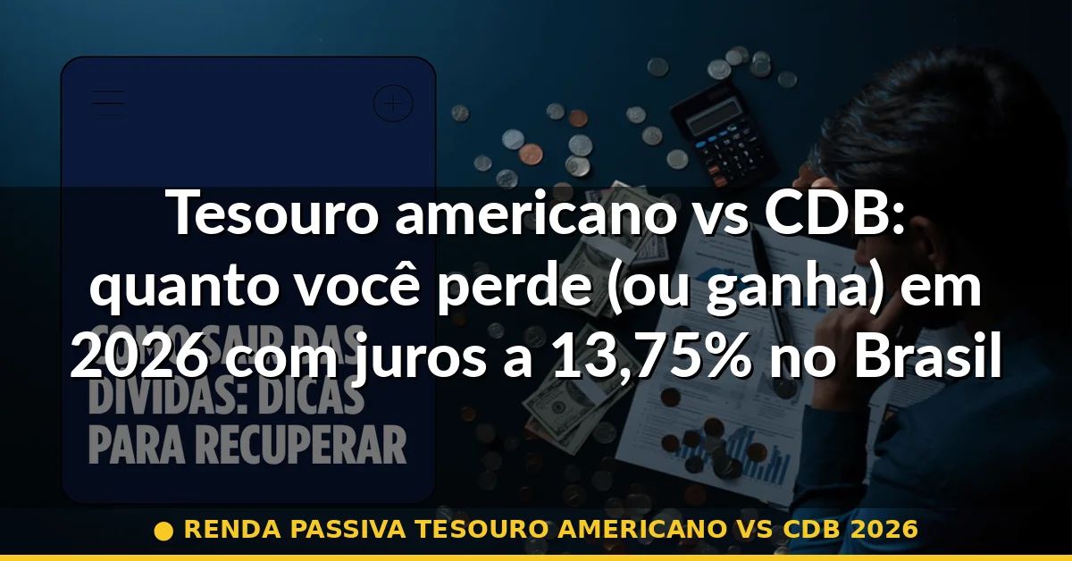 renda passiva tesouro americano vs cdb 2026 — Guia completo 2026