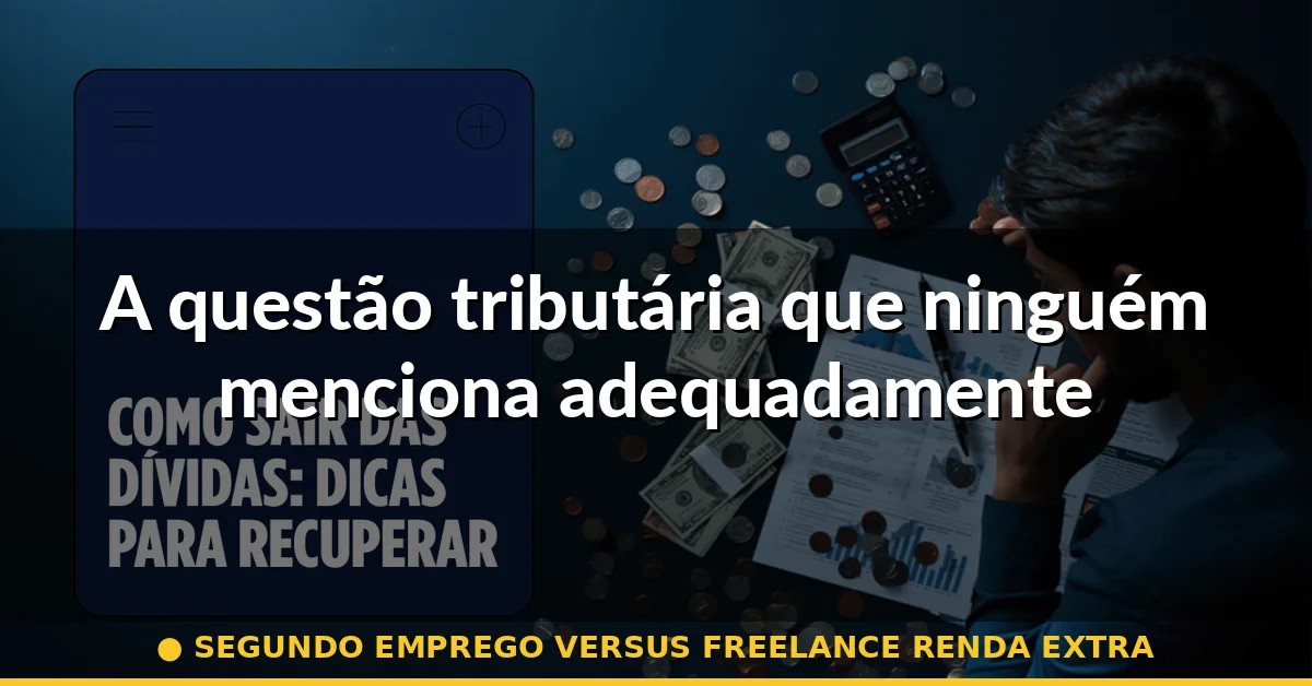 A questão tributária que ninguém menciona adequadamente — segundo emprego versus freelance renda extra