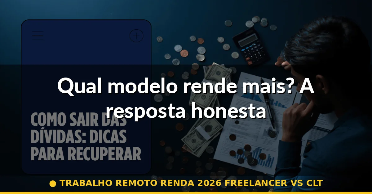 Qual modelo rende mais? A resposta honesta — trabalho remoto renda 2026 freelancer vs clt