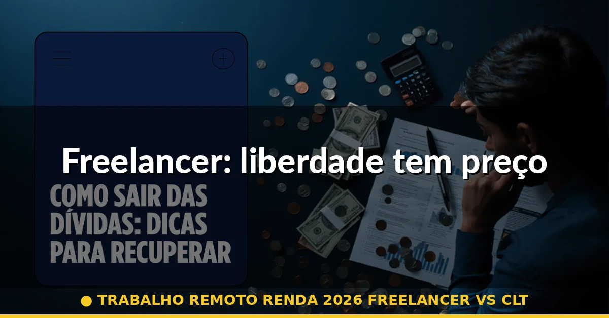 Freelancer: liberdade tem preço — trabalho remoto renda 2026 freelancer vs clt