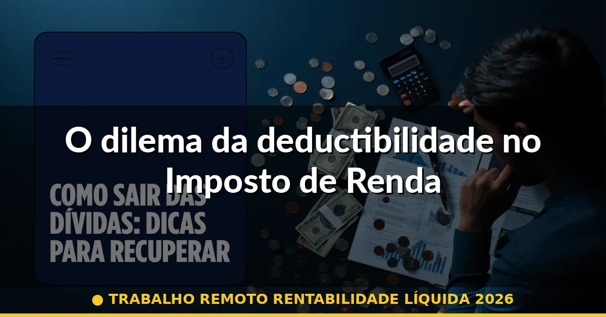 O dilema da deductibilidade no Imposto de Renda — trabalho remoto rentabilidade líquida 2026
