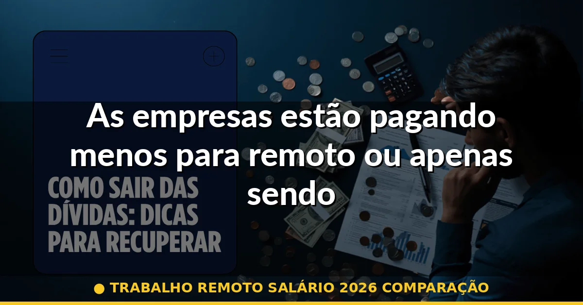 As empresas estão pagando menos para remoto ou apenas sendo honestas? — trabalho remoto salário 2026 comparação