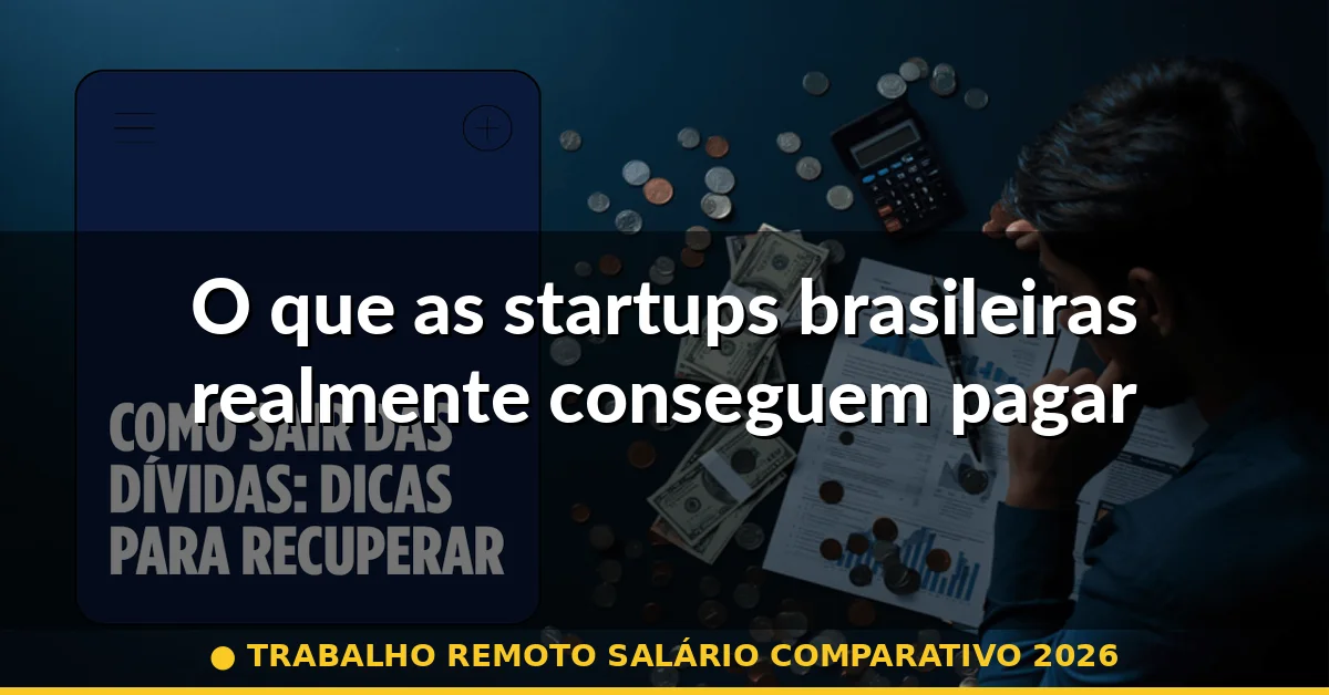 O que as startups brasileiras realmente conseguem pagar — trabalho remoto salário comparativo 2026