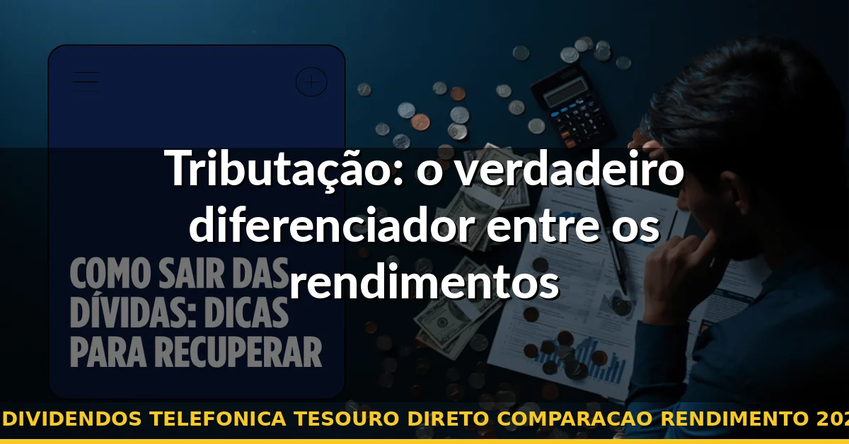 Tributação: o verdadeiro diferenciador entre os rendimentos — dividendos telefonica tesouro direto comparacao rendimento 2026