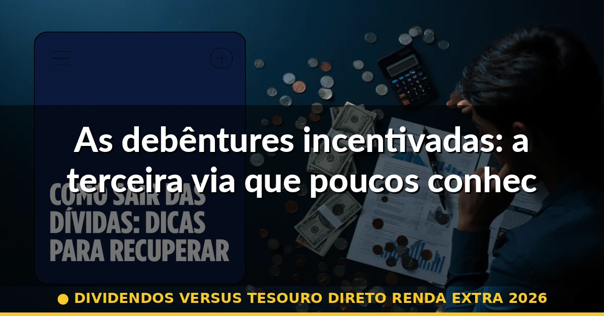 As debêntures incentivadas: a terceira via que poucos conhecem — dividendos versus tesouro direto renda extra 2026