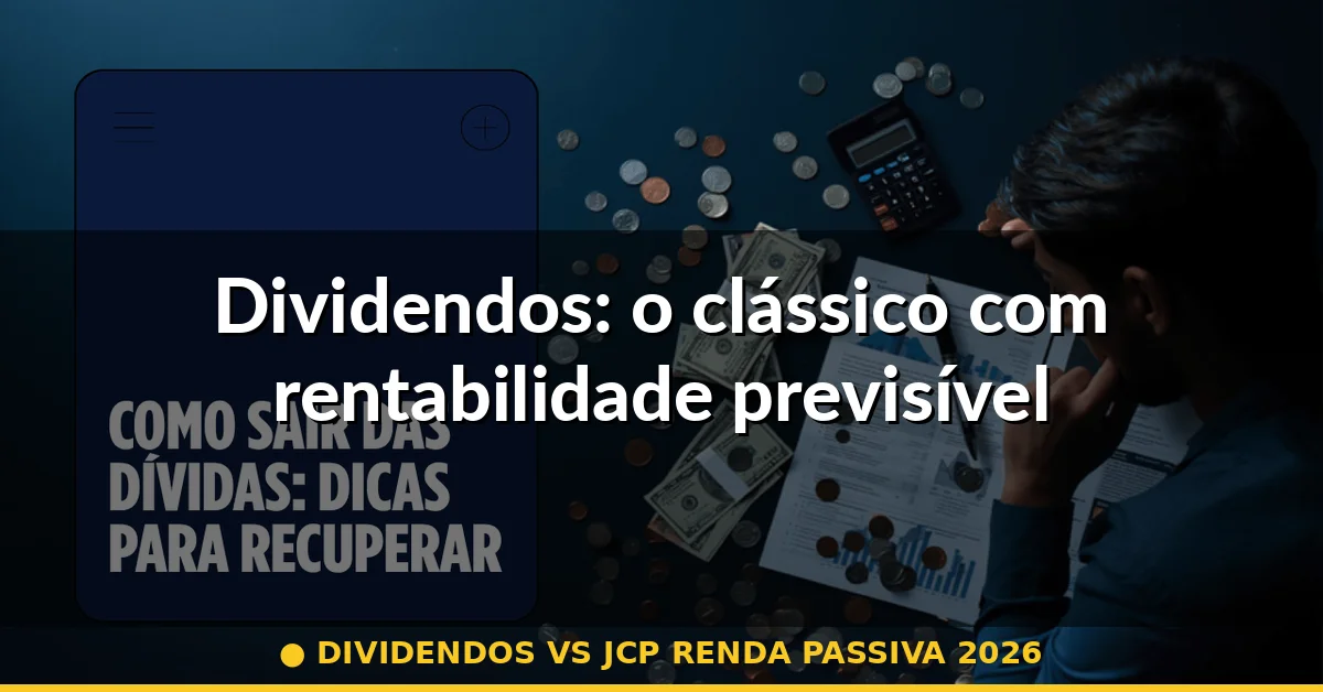 Dividendos: o clássico com rentabilidade previsível — dividendos vs jcp renda passiva 2026
