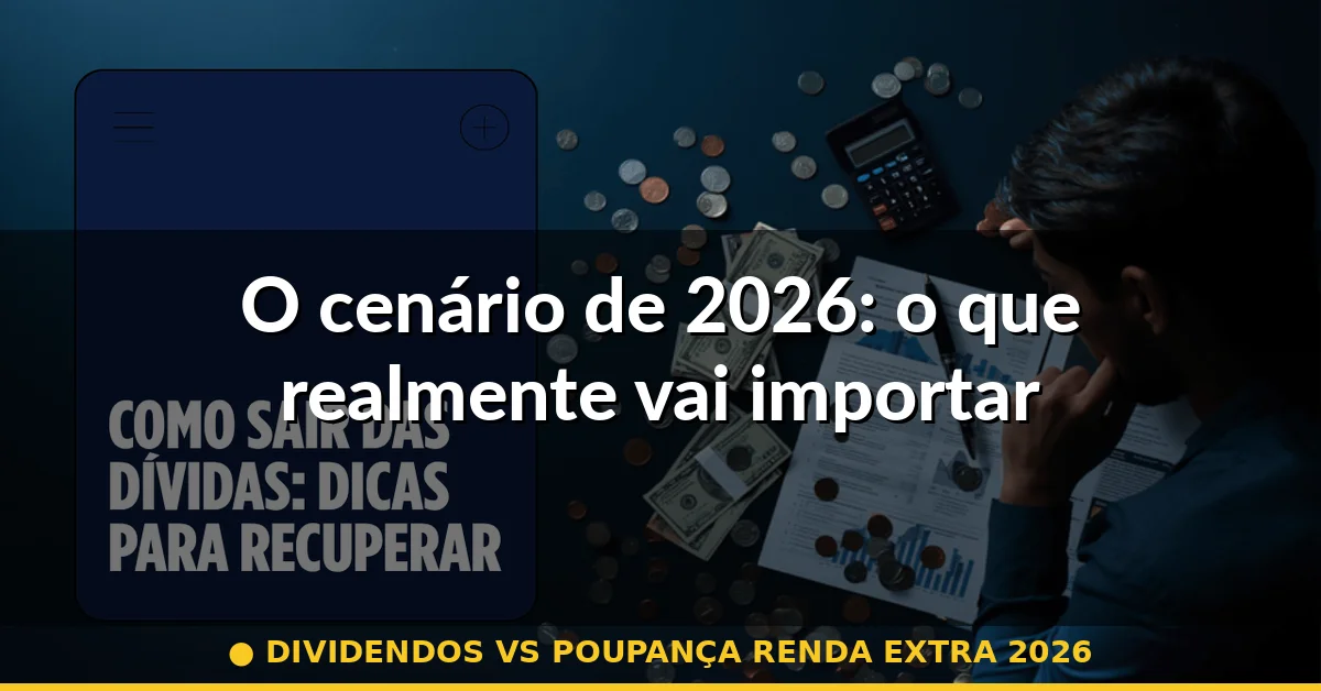 O cenário de 2026: o que realmente vai importar — dividendos vs poupança renda extra 2026