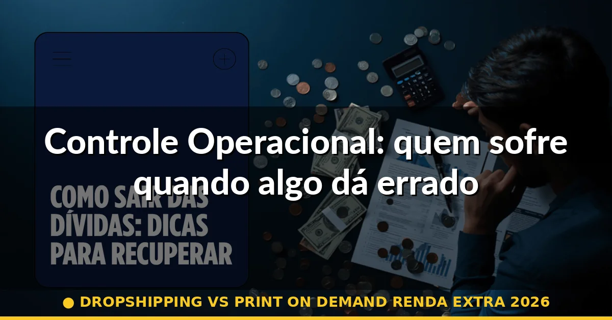 Controle Operacional: quem sofre quando algo dá errado — dropshipping vs print on demand renda extra 2026