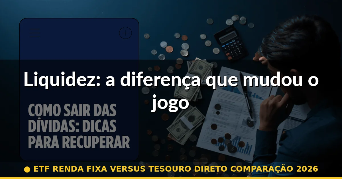 Liquidez: a diferença que mudou o jogo — etf renda fixa versus tesouro direto comparação 2026