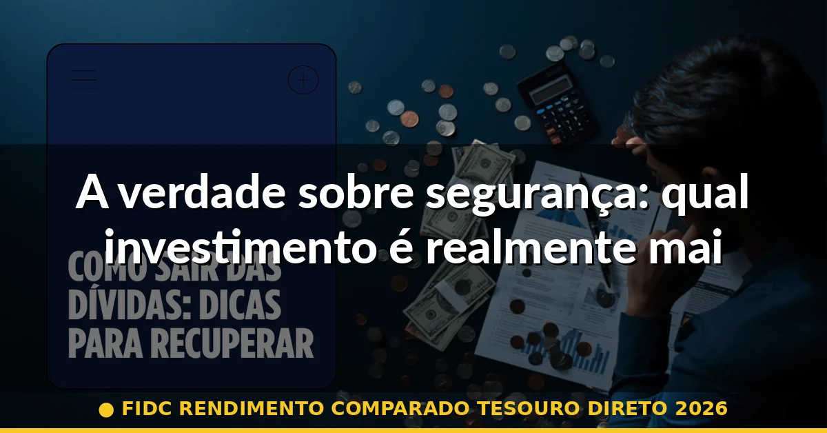 A verdade sobre segurança: qual investimento é realmente mais seguro — fidc rendimento comparado tesouro direto 2026