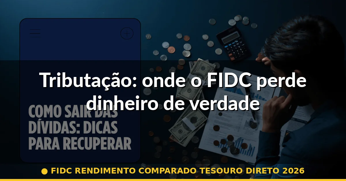 Tributação: onde o FIDC perde dinheiro de verdade — fidc rendimento comparado tesouro direto 2026