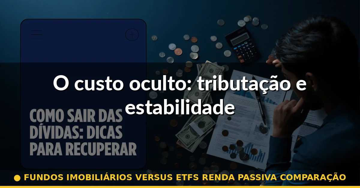 O custo oculto: tributação e estabilidade — fundos imobiliários versus etfs renda passiva comparação