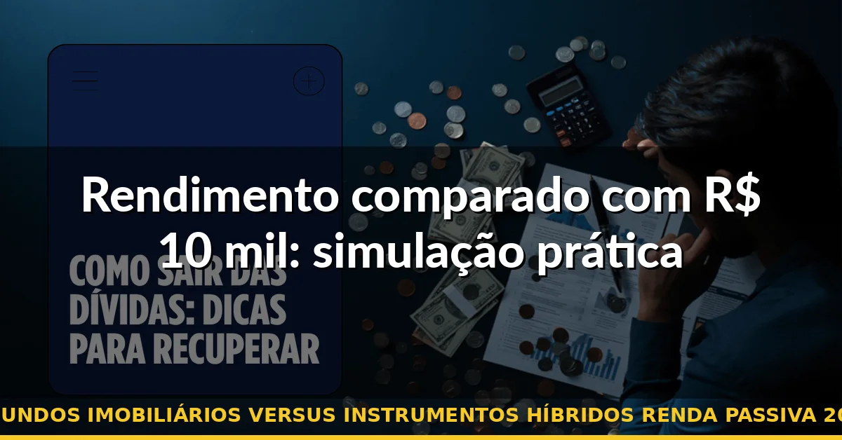 Rendimento comparado com R$ 10 mil: simulação prática — fundos imobiliários versus instrumentos híbridos renda passiva 2026