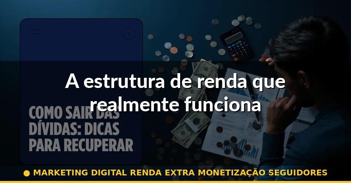 A estrutura de renda que realmente funciona — marketing digital renda extra monetização seguidores