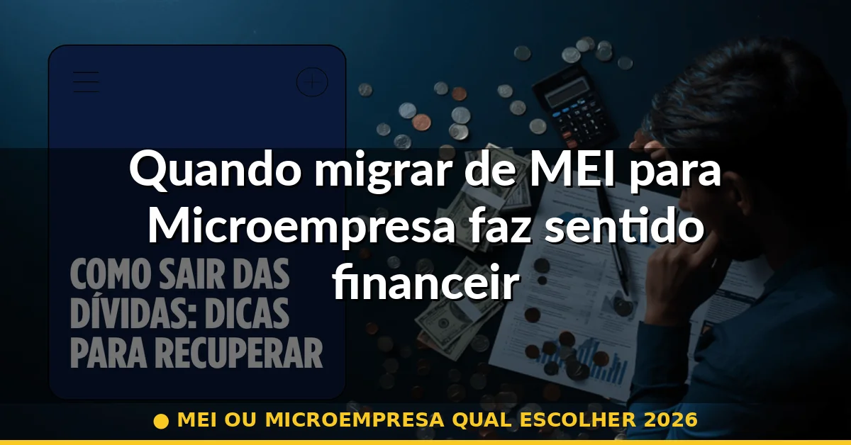 Quando migrar de MEI para Microempresa faz sentido financeiro — mei ou microempresa qual escolher 2026