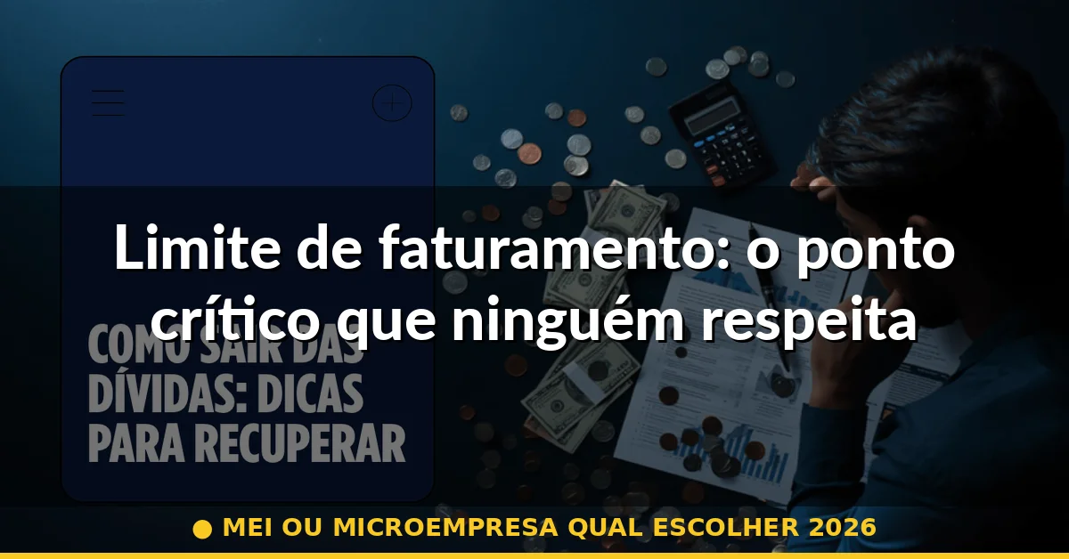 Limite de faturamento: o ponto crítico que ninguém respeita — mei ou microempresa qual escolher 2026