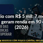 negócio com pouco capital inicial — Guia completo 2026