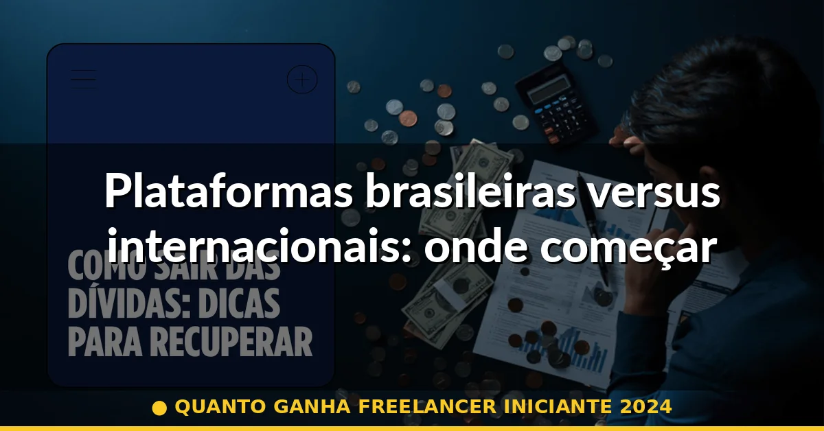 Plataformas brasileiras versus internacionais: onde começar — quanto ganha freelancer iniciante 2024