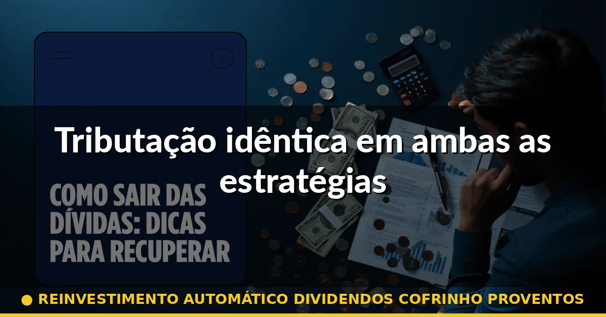Tributação idêntica em ambas as estratégias — reinvestimento automático dividendos cofrinho proventos