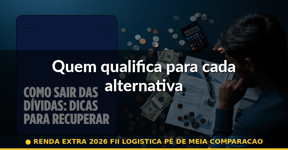 Quem qualifica para cada alternativa — renda extra 2026 fii logistica pé de meia comparacao