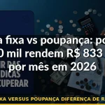 renda fixa versus poupança diferença de rendimento — Guia completo 2026