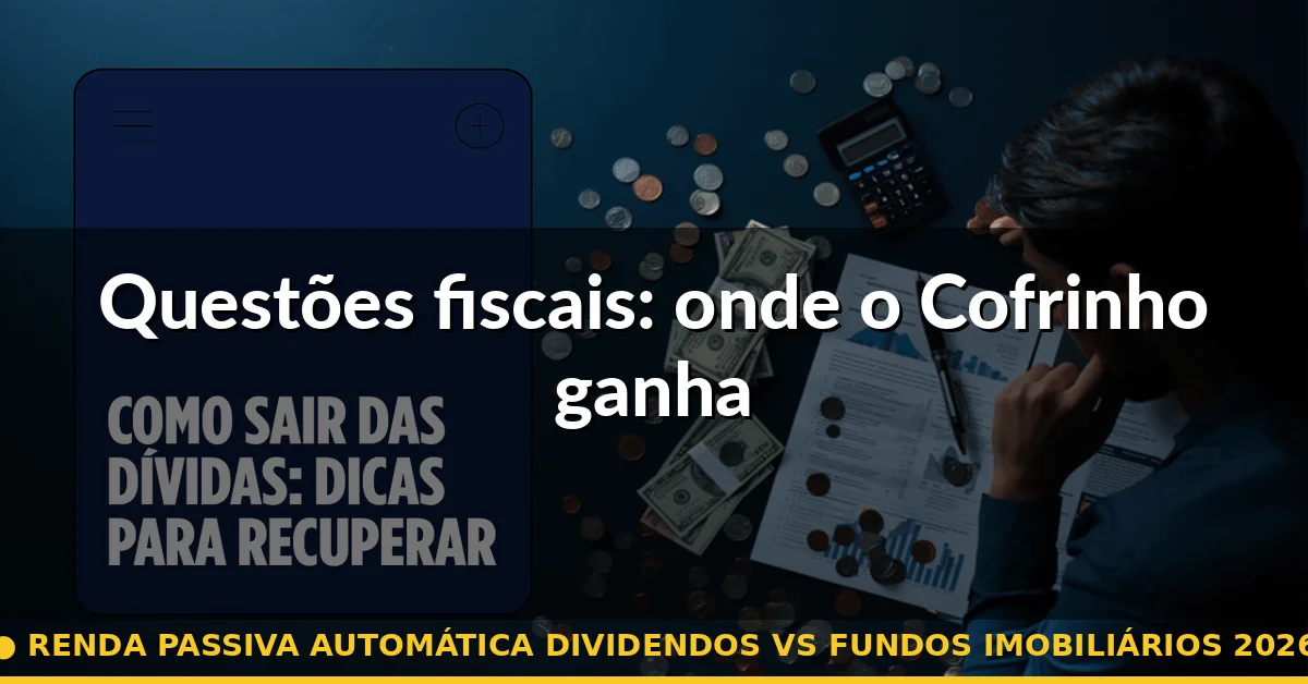 Questões fiscais: onde o Cofrinho ganha — renda passiva automática dividendos vs fundos imobiliários 2026