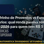 renda passiva automática dividendos vs fundos imobiliários 2026 — Guia completo 2026