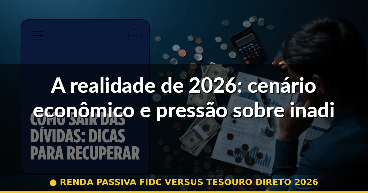 A realidade de 2026: cenário econômico e pressão sobre inadimplência — renda passiva fidc versus tesouro direto 2026