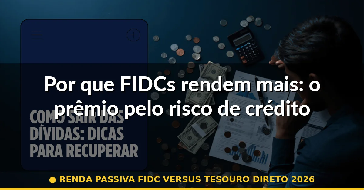 Por que FIDCs rendem mais: o prêmio pelo risco de crédito — renda passiva fidc versus tesouro direto 2026