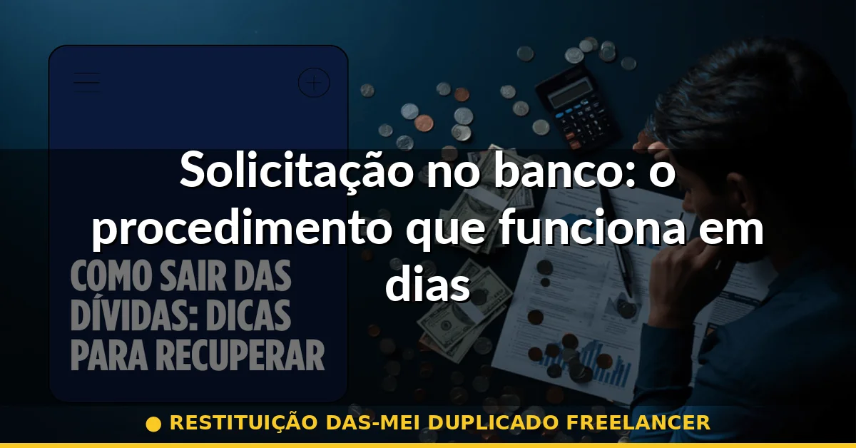 Solicitação no banco: o procedimento que funciona em dias — restituição das-mei duplicado freelancer